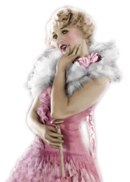 Vintage Woman in Pink Dress