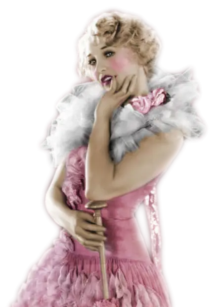 Vintage Woman in Pink Dress