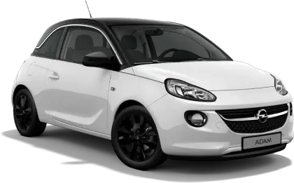 White Compact Car with Modern Design