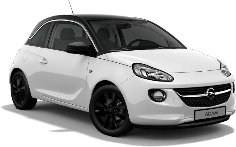 White Compact Car with Modern Design