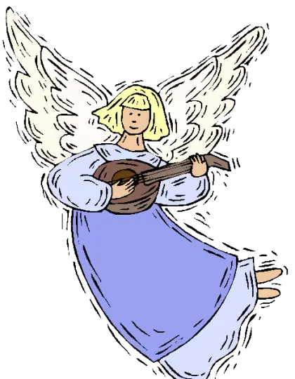 Angel Playing Harp