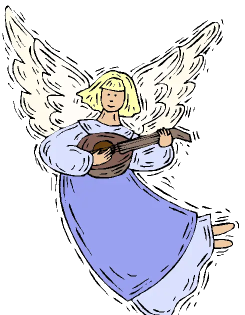 Angel Playing Harp