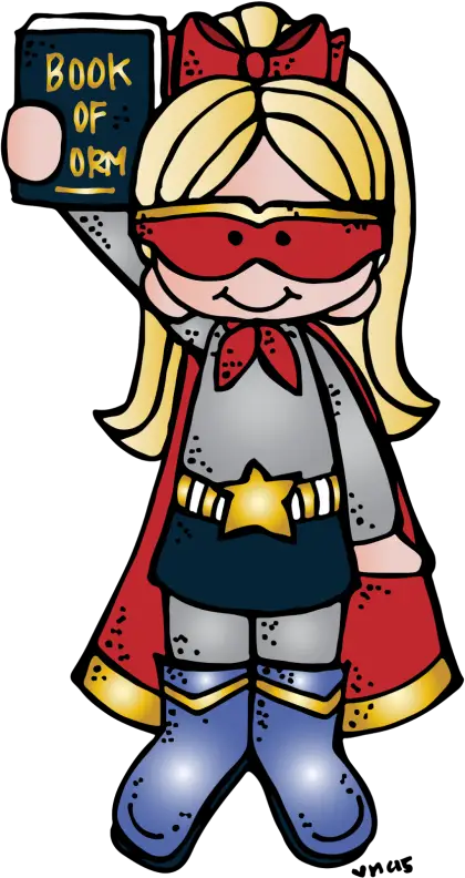 Superhero Girl with Book
