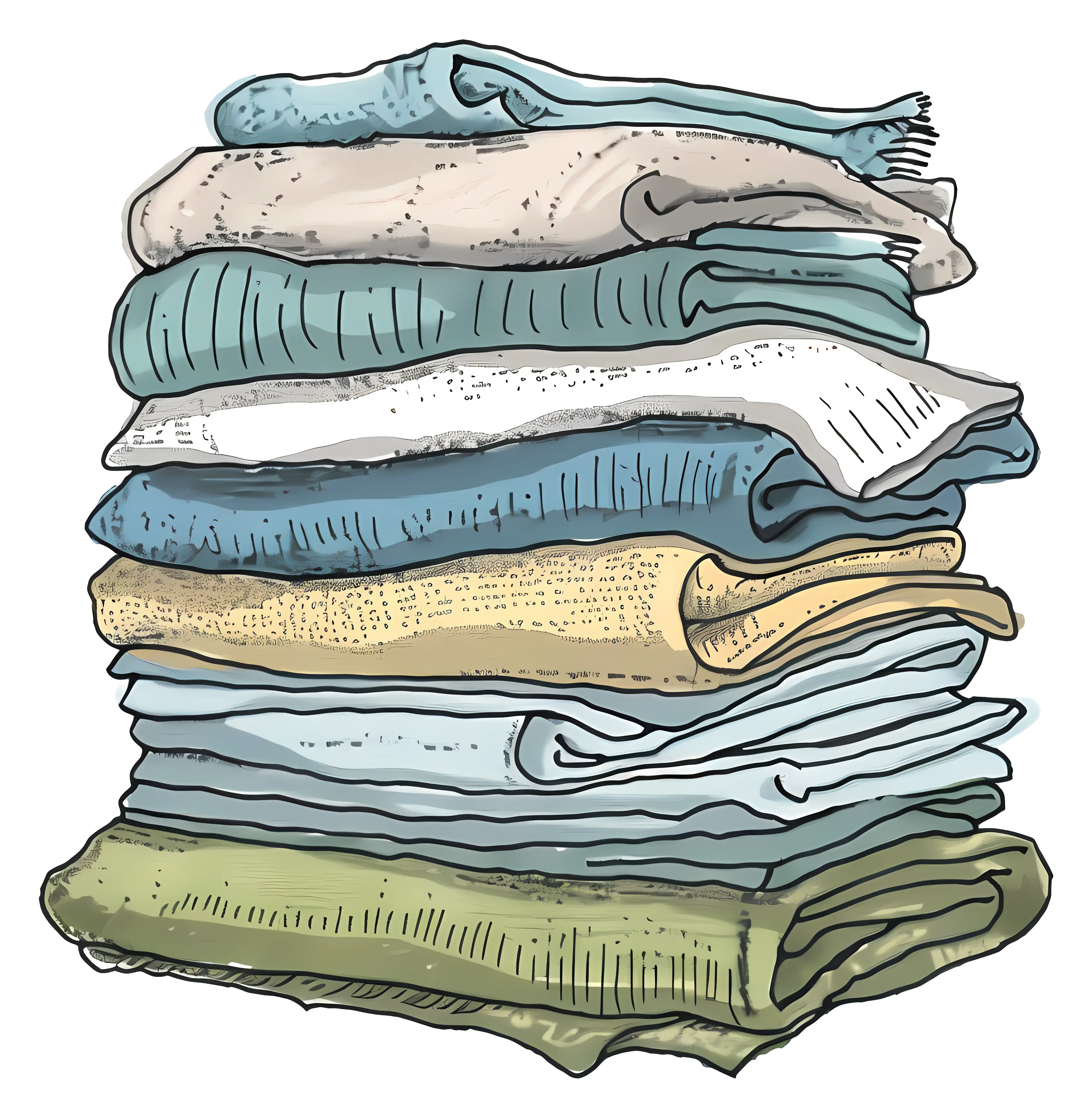 Stack of Neatly Folded Clothes