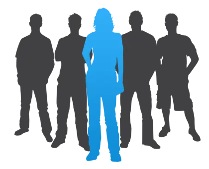 Silhouettes of Five People