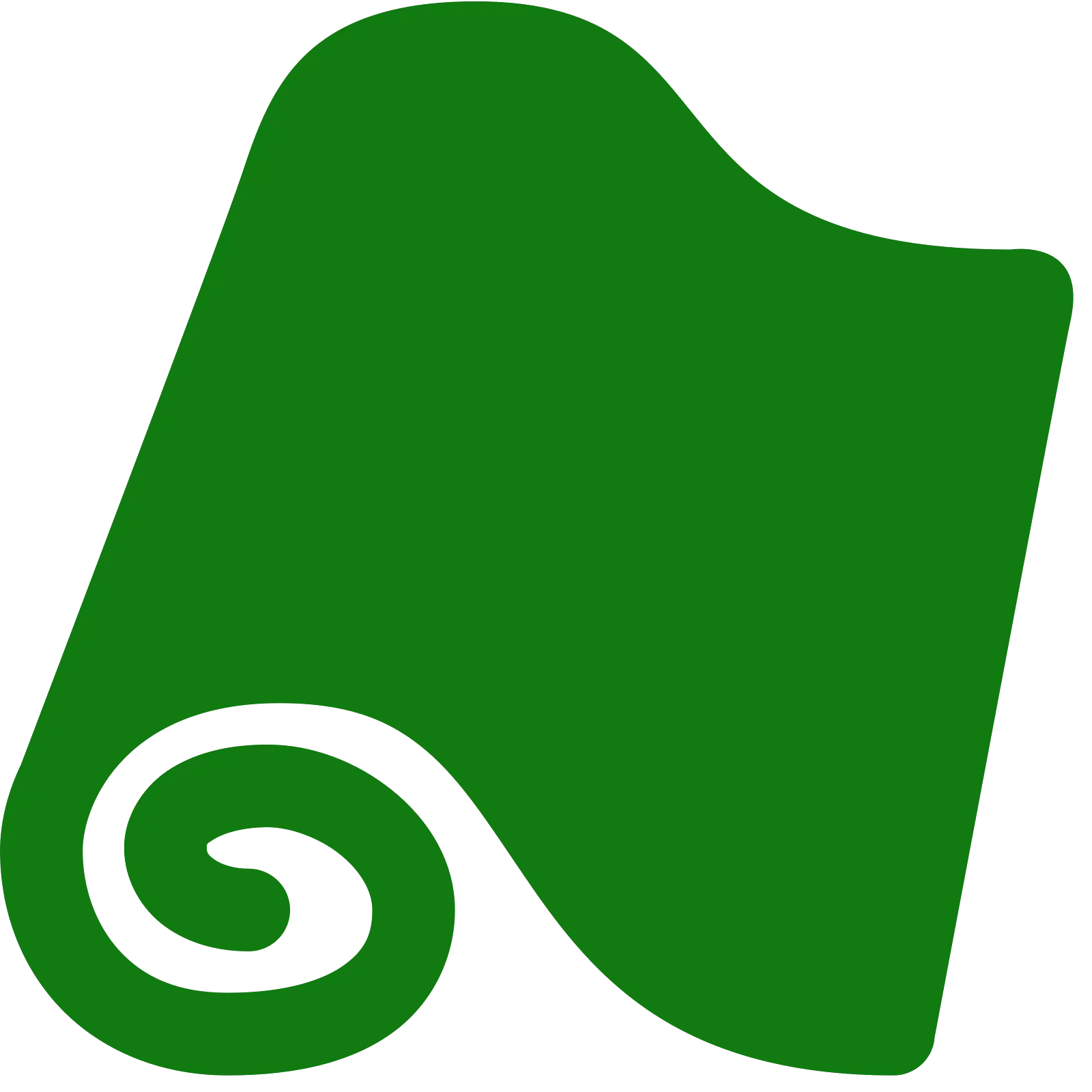 Abstract Green Curled Flag Design