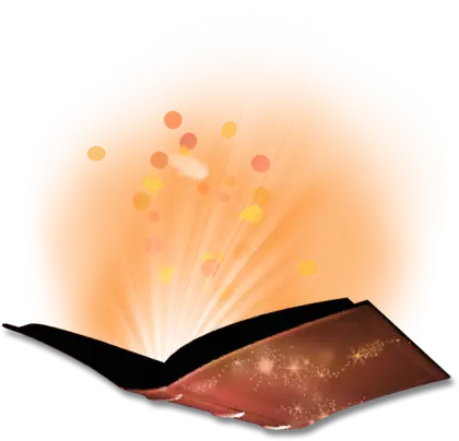 Magic Book with Glowing Light