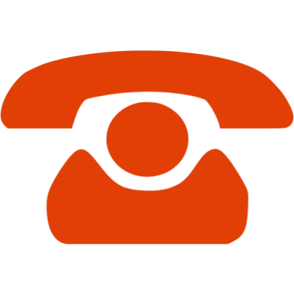 Simple Red Telephone Icon Design