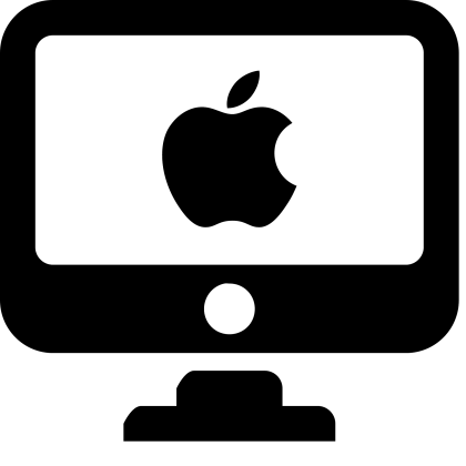 Apple Logo on Computer Monitor