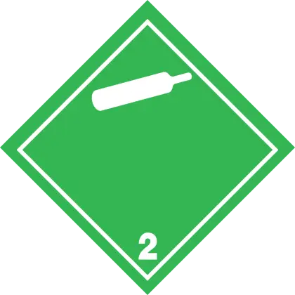 Compressed Gas Hazard Warning Sign
