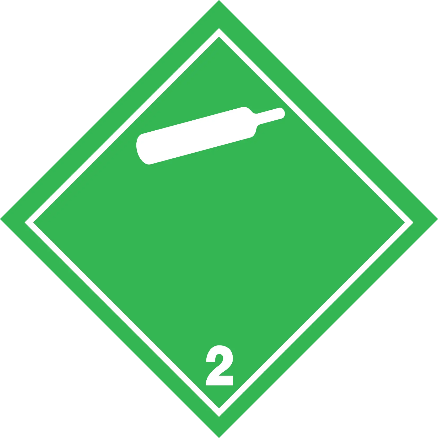 Compressed Gas Hazard Warning Sign