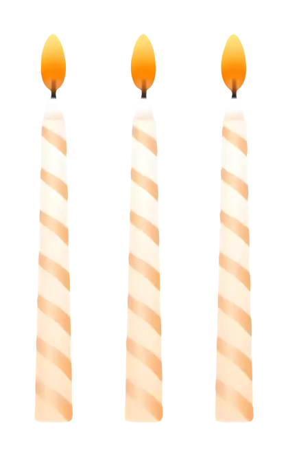 Three Lit Candles