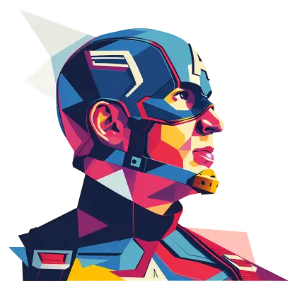 Colorful Superhero Portrait Artwork