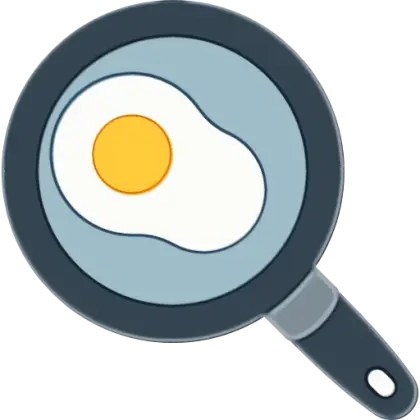 Fried Egg in Skillet Illustration