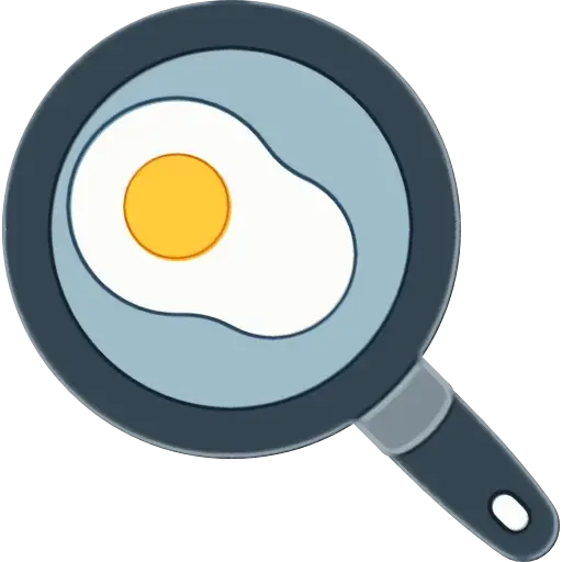 Fried Egg in Skillet Illustration