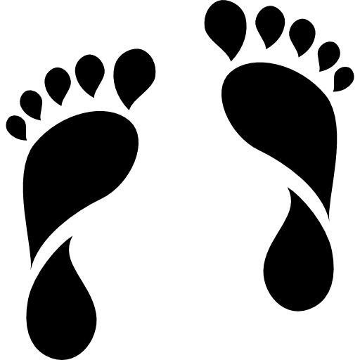 Black Footprints Symbol