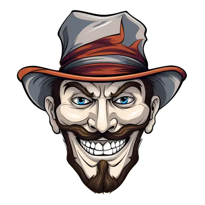 Grinning Man with Hat