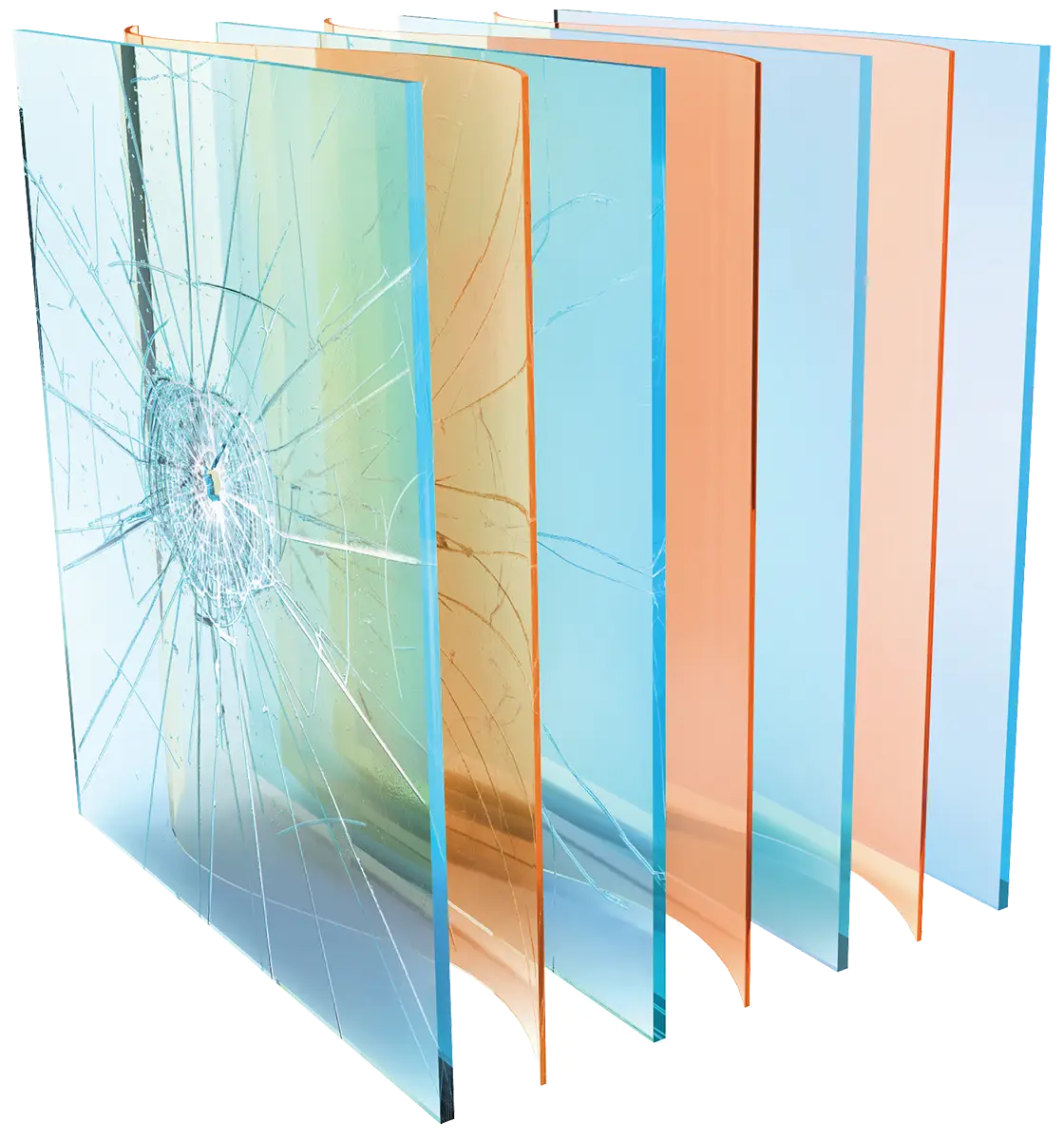 Shattered Glass Panels