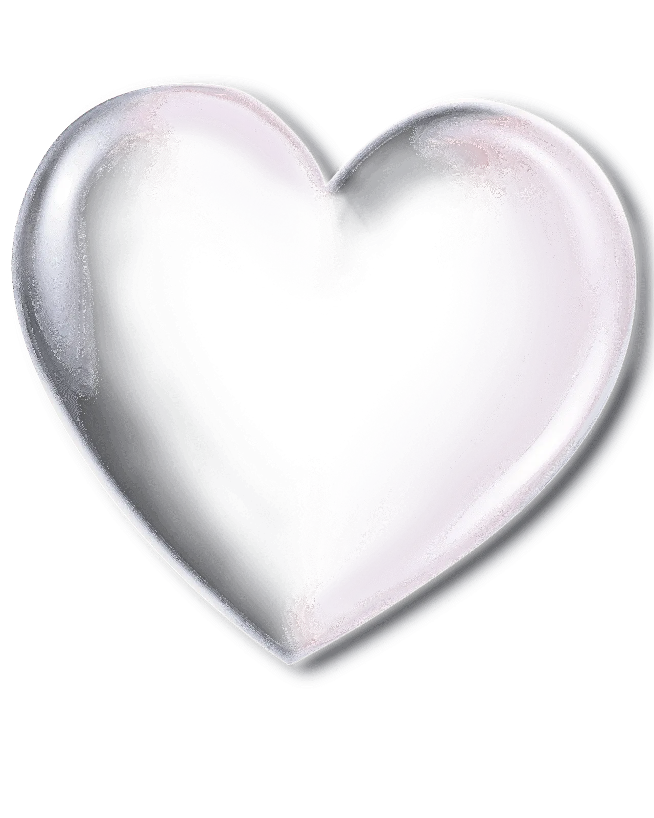 Transparent Glass Heart Decoration