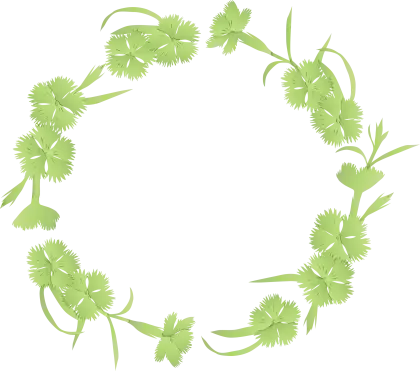Green Floral Wreath Decoration