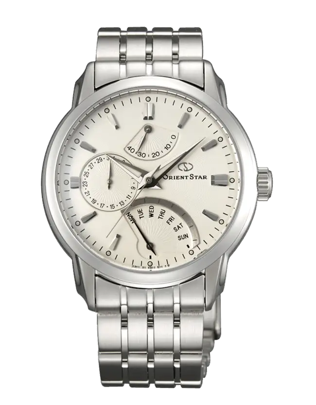 Elegant Silver Wristwatch with Metal Bracelet