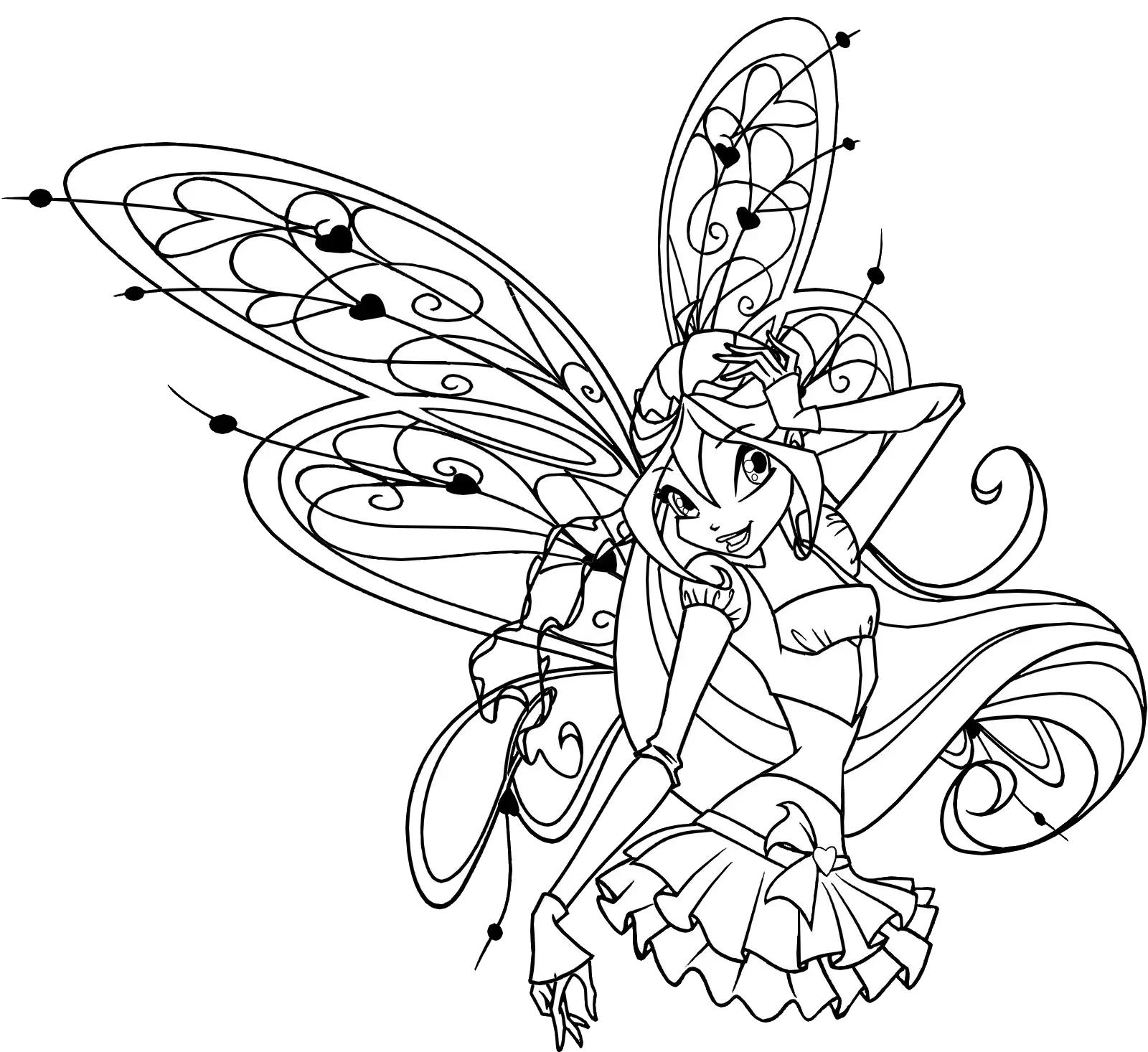 Fairy Illustration Coloring Page Design