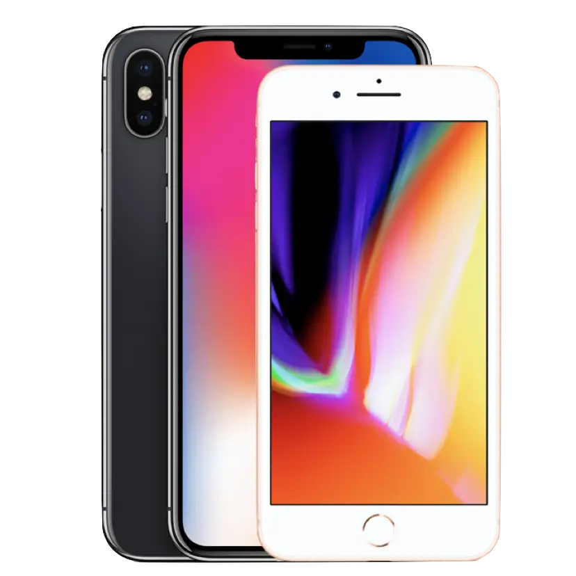 Modern Smartphones with Vibrant Screens