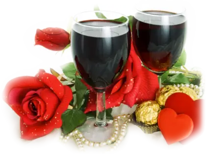Romantic Table Setup with Wine and Roses