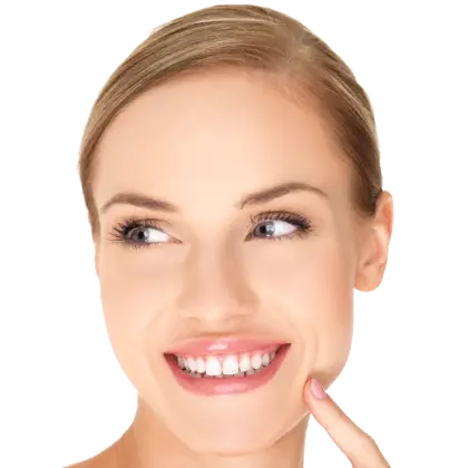 Smiling Woman with Bright and Cheerful Expression