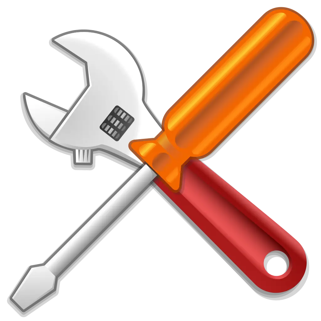 Wrench and Screwdriver Crossed Tool Icon