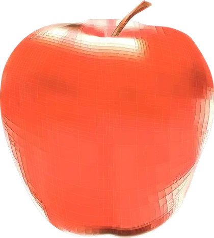 Vibrant Red Apple Illustration