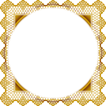 Golden Decorative Frame with Circular Center