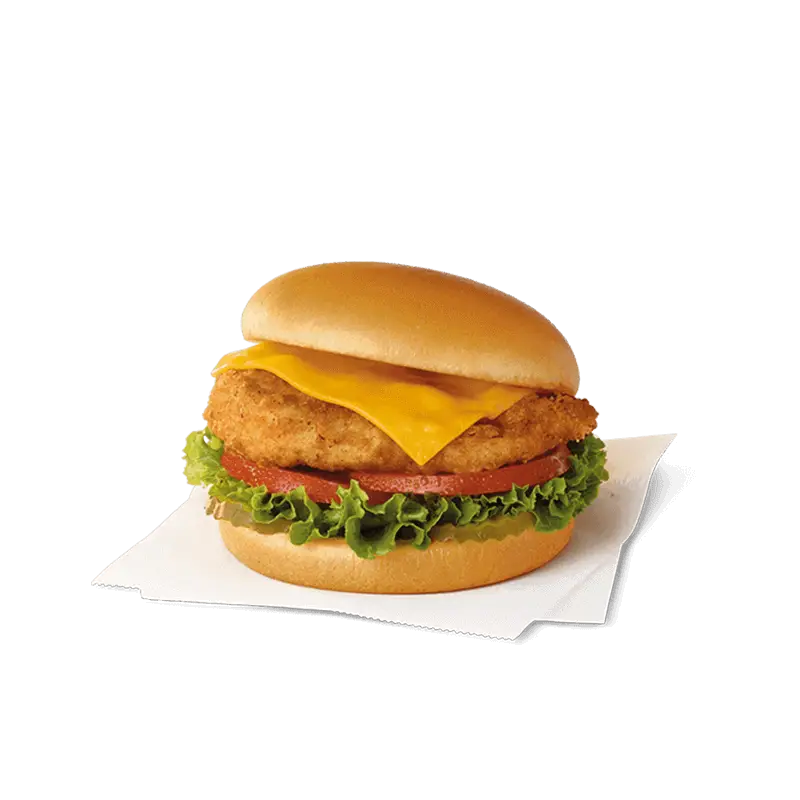 Crispy Chicken Sandwich with Cheese and Lettuce