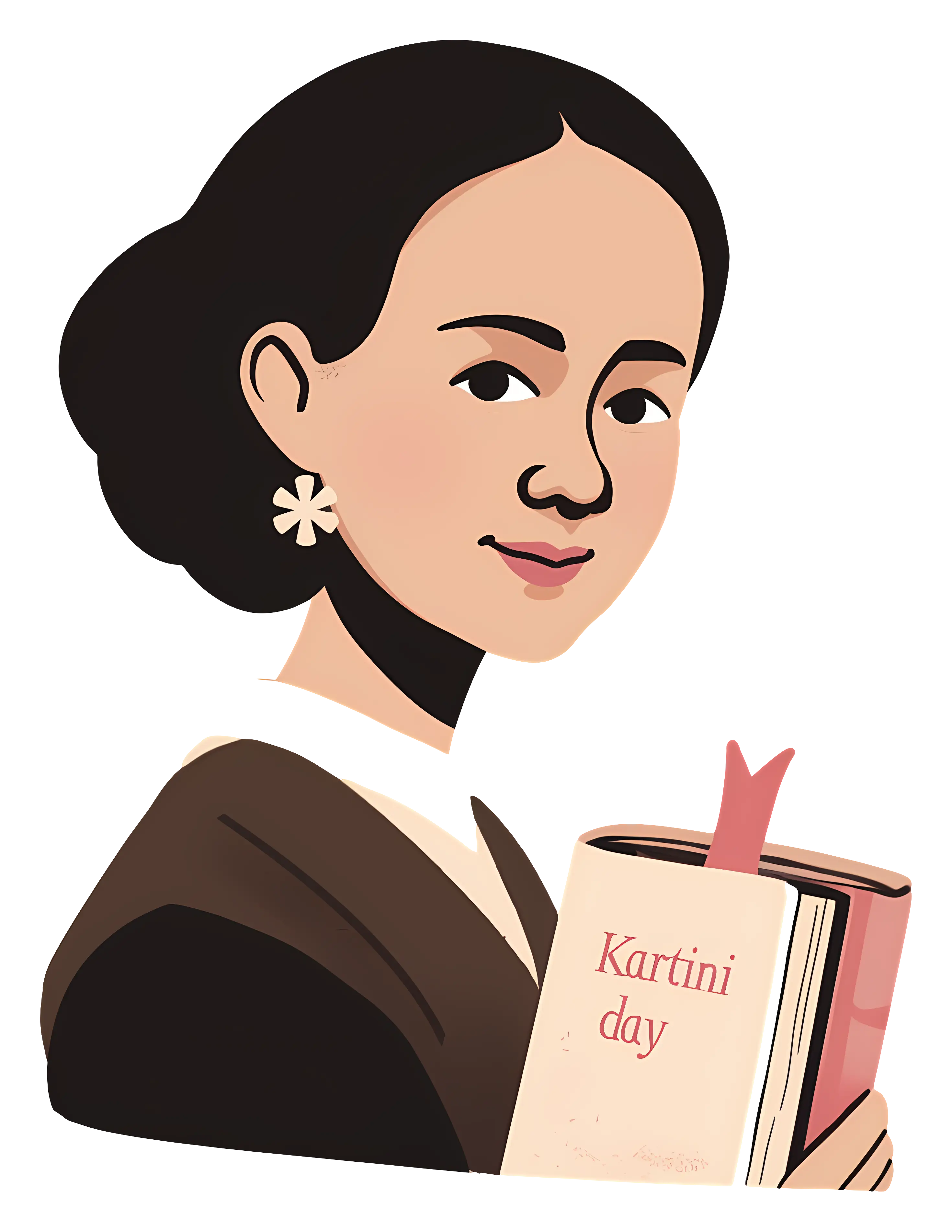 Inspiring Woman with Book
