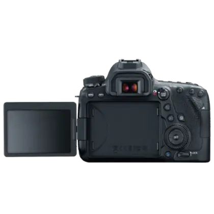 Black Camera with Flip-Out Screen