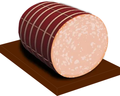 Sliced Ham on Cutting Board