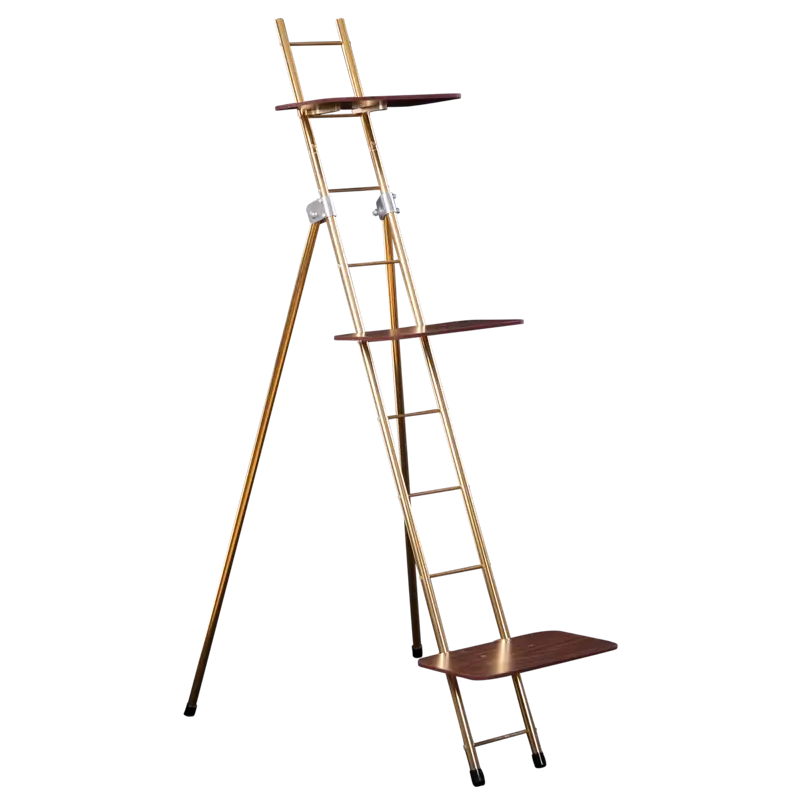 Wooden Foldable Ladder Illustration