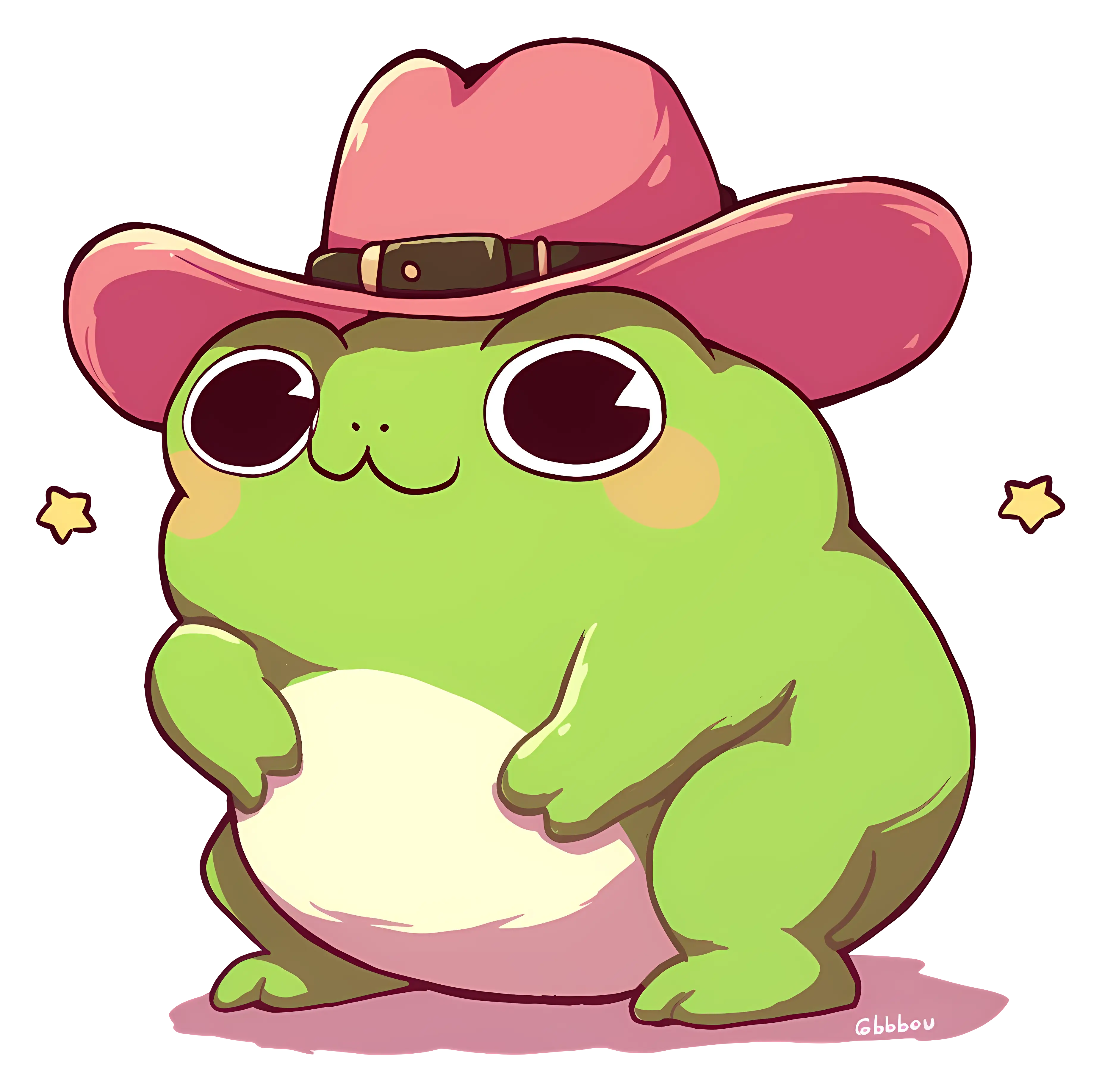 Frog Wearing a Cowboy Hat
