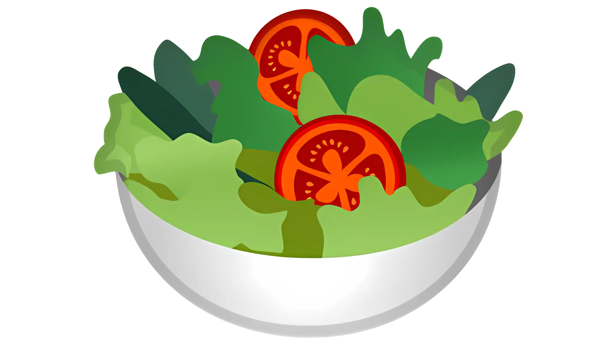 Fresh Salad Bowl with Vegetables Illustration