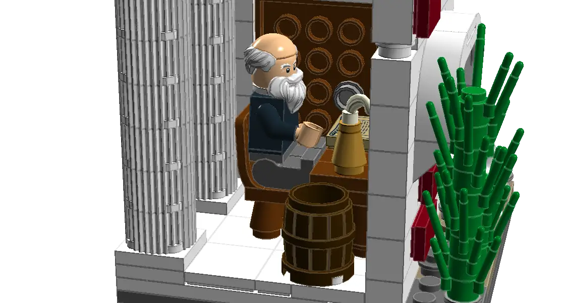 Lego Figure with Barrel
