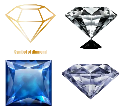 Variety of Diamond Illustrations
