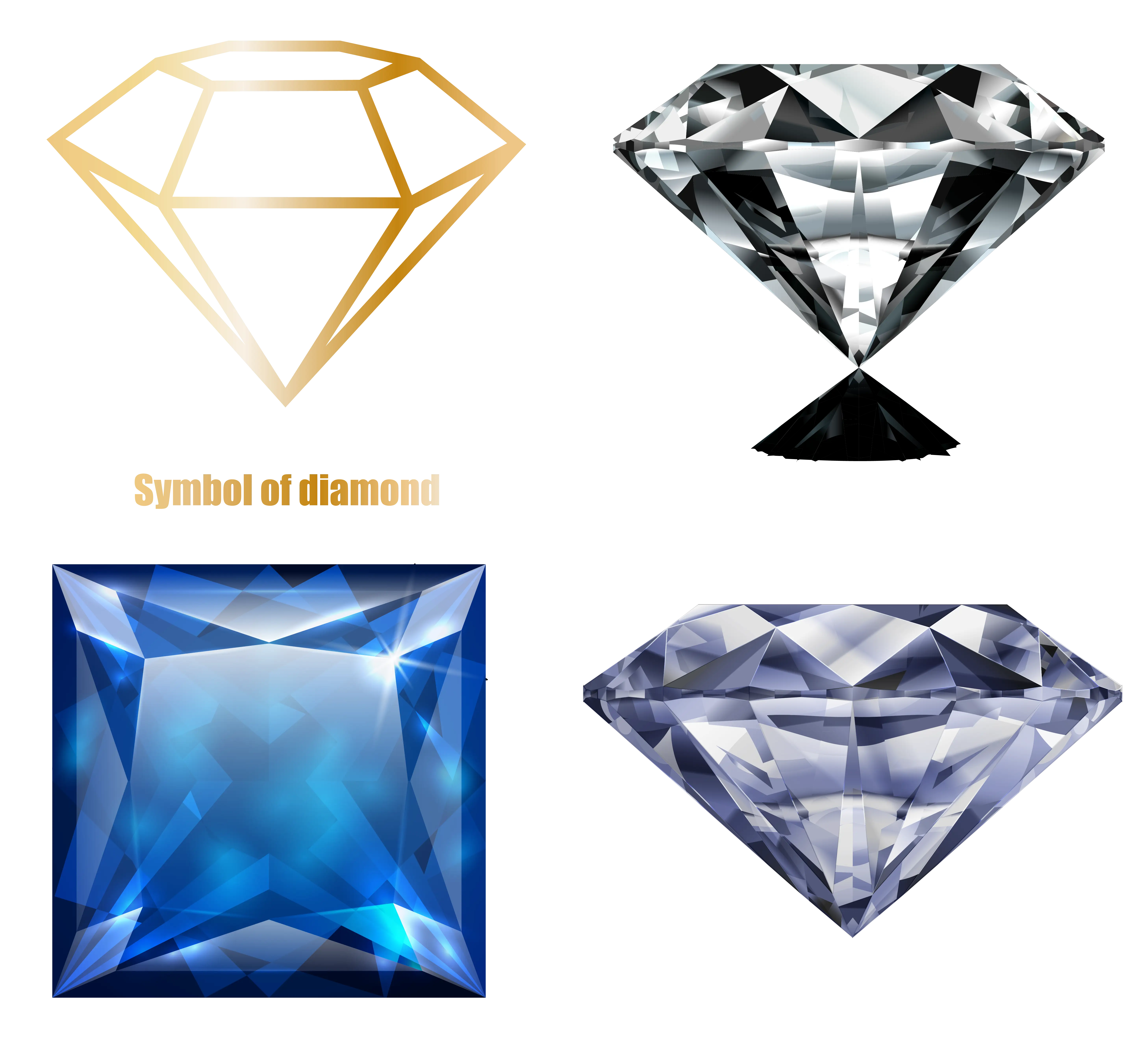 Variety of Diamond Illustrations