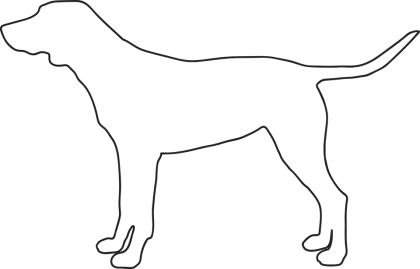 Simple Dog Silhouette Outline