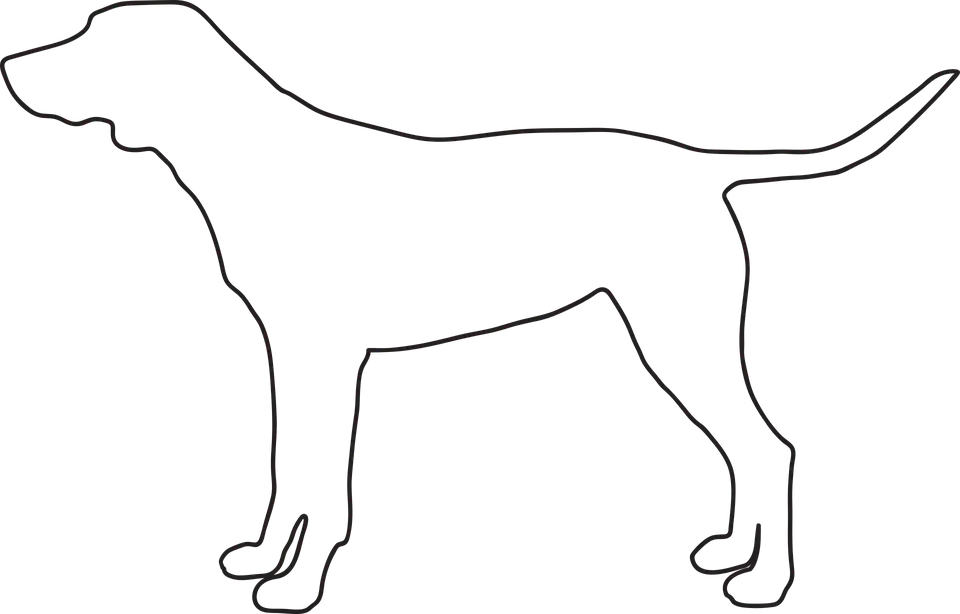 Simple Dog Silhouette Outline