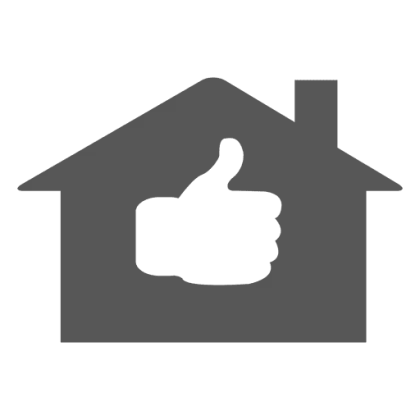 Thumbs Up Icon Inside a House