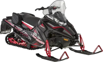 Black and Red Snowmobile for Winters