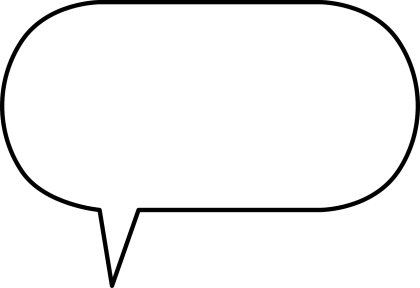 Black Outline Speech Bubble Design