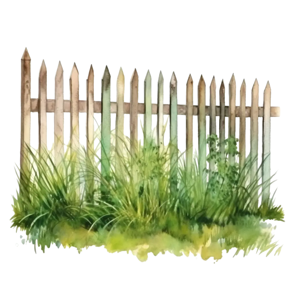 Wooden Fence with Greenery