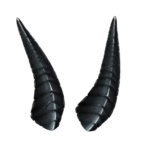 Black Costume Horns