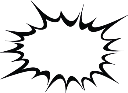 Comic Explosion Shape Graphic Design